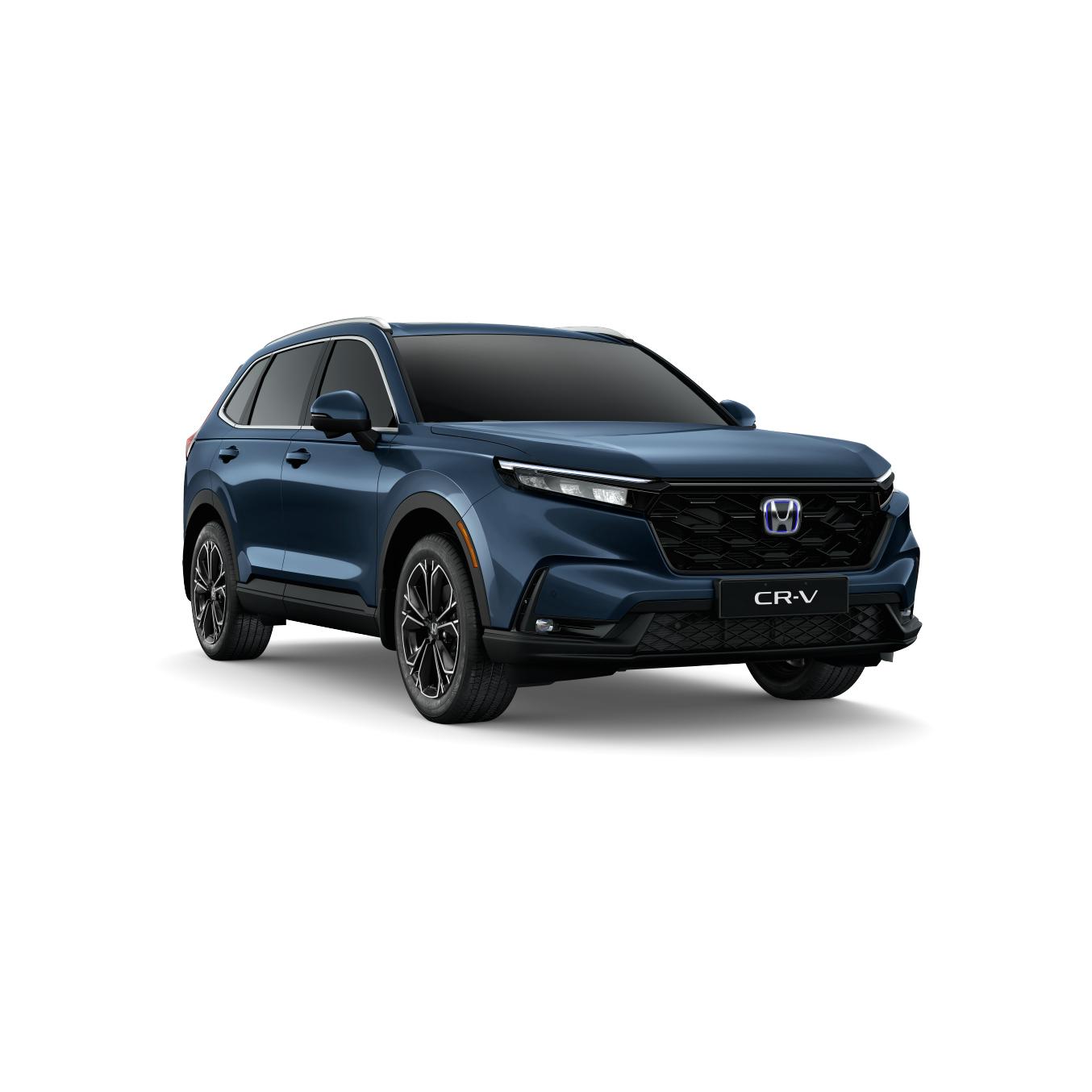 Honda CR-V azul em vista dianteira